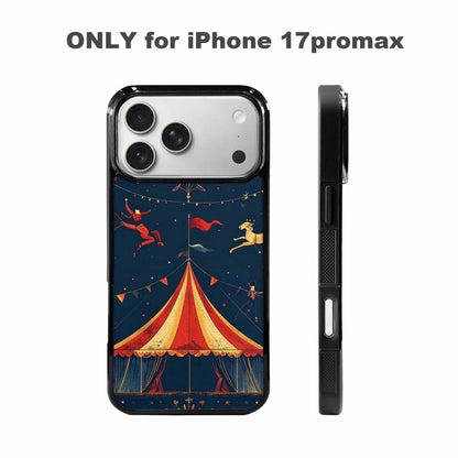 iPhone 17 Pro Max Case — Vintage Circus Art Pattern Retro Vintage, Custom Phone Case