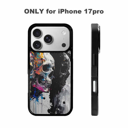 iPhone 17 Pro Case — Skull Dark Art Gothic Print Gothic, Custom Printed Phone Case