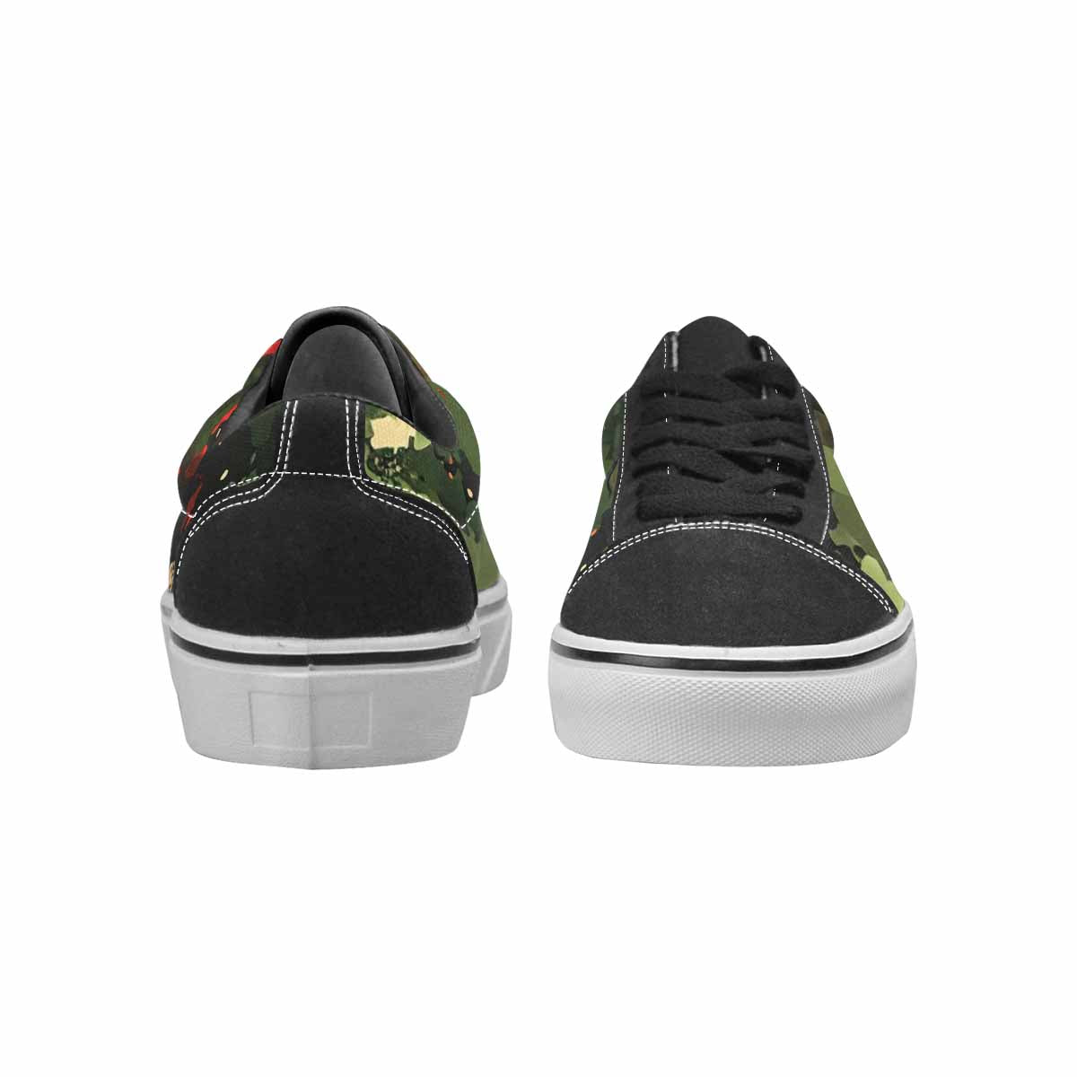 MEN'S Military Camouflage Blotch Canvas Lace-Up Vibrant Chaos Shoes