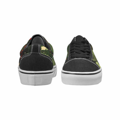 MEN'S Military Camouflage Blotch Canvas Lace-Up Vibrant Chaos Shoes