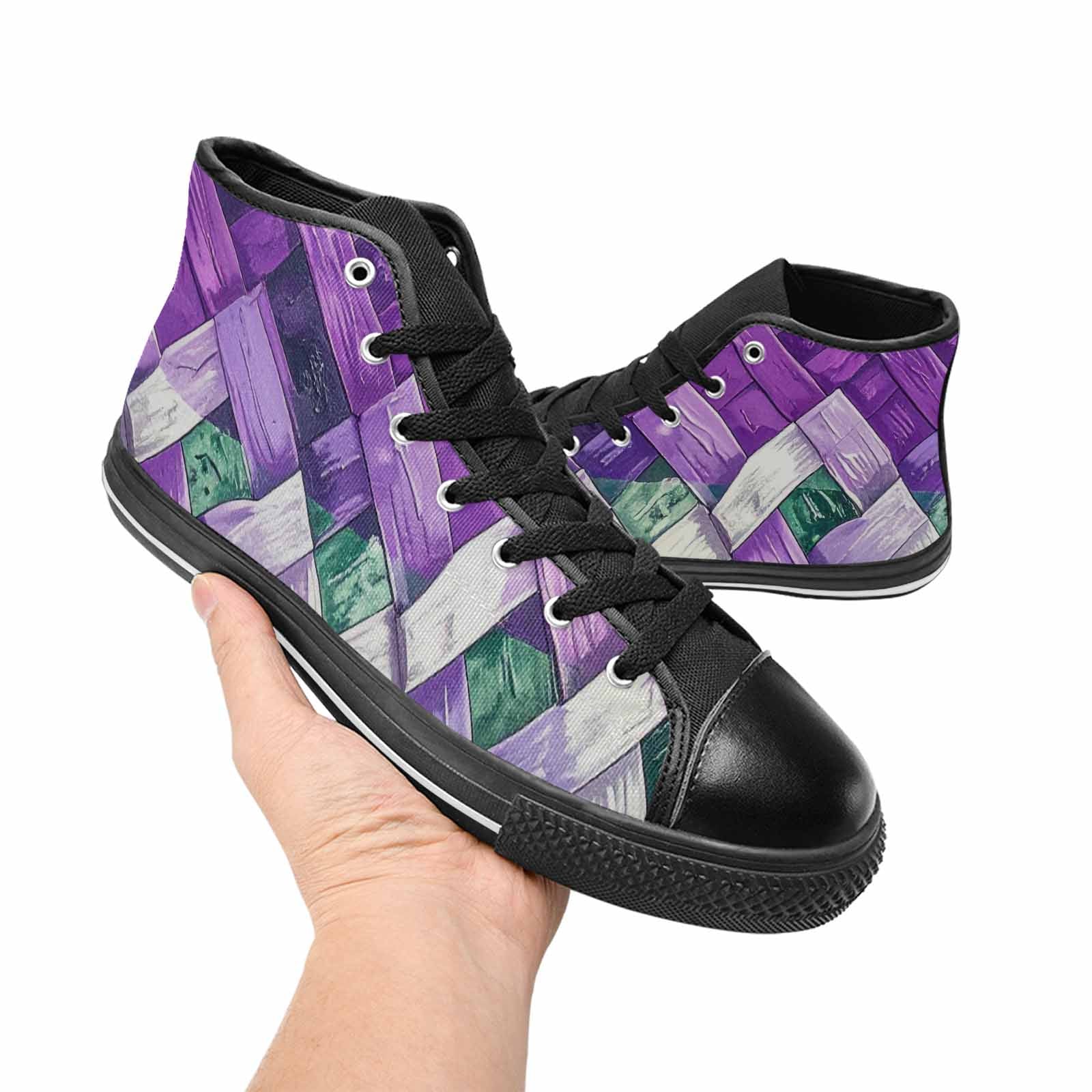 MEN'S Genderqueer Flag Color High Top Canvas Dreamcore Sneakers