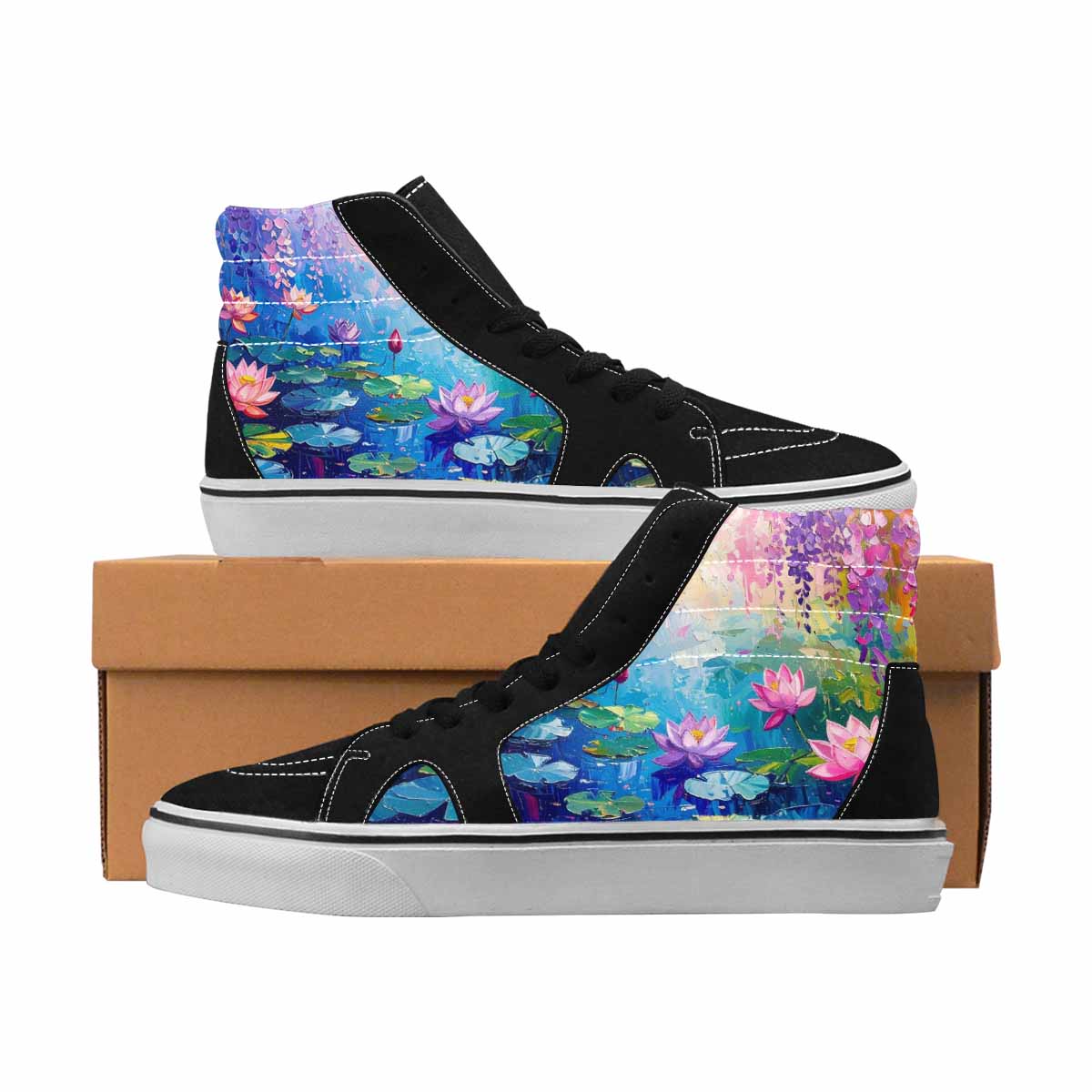 MEN'S Monet Full Color High Top Canvas Original Design Dark Academia Sneakers