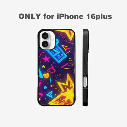 iPhone 16 Plus Case — 80s Retro Motif 80s Retro Motifs, Custom Print Case Cover