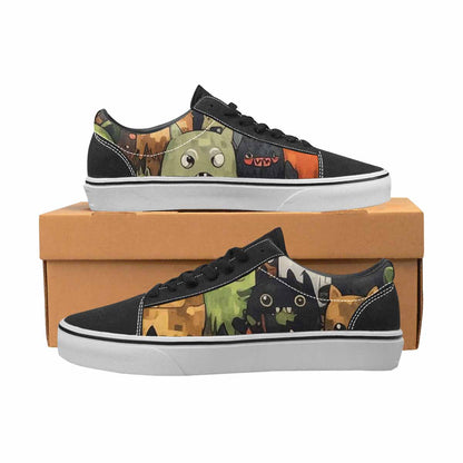 WOMEN'S Monsters  Camo Monsters Lace-Up Canvas Grunge Custom Shoes