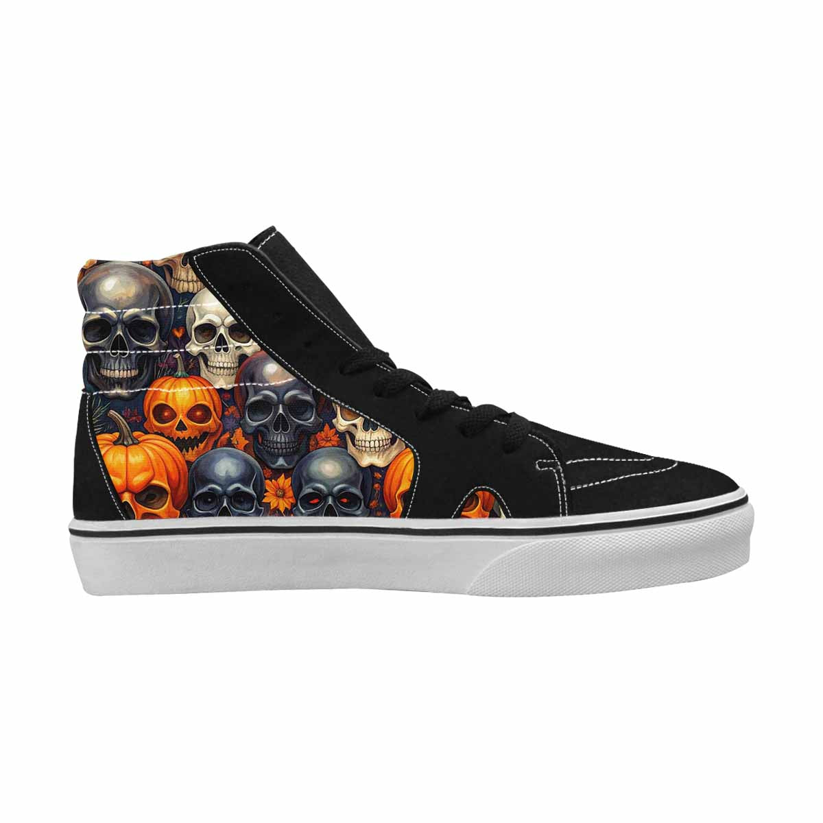 WOMEN'S Skulls - Halloween High Top Canvas Dark Academia Custom Sneakers
