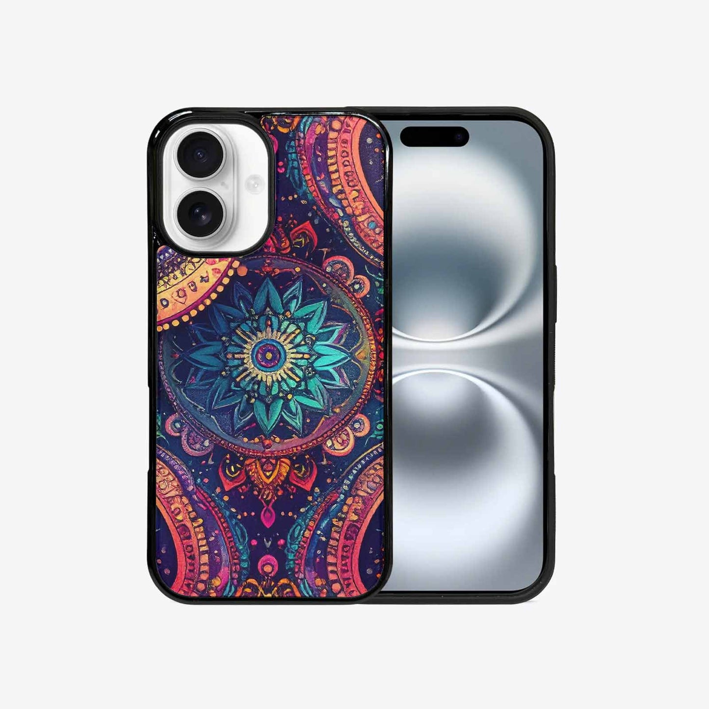 iPhone 16 Case — Paisley Mandala, Custom Designed Case Cover
