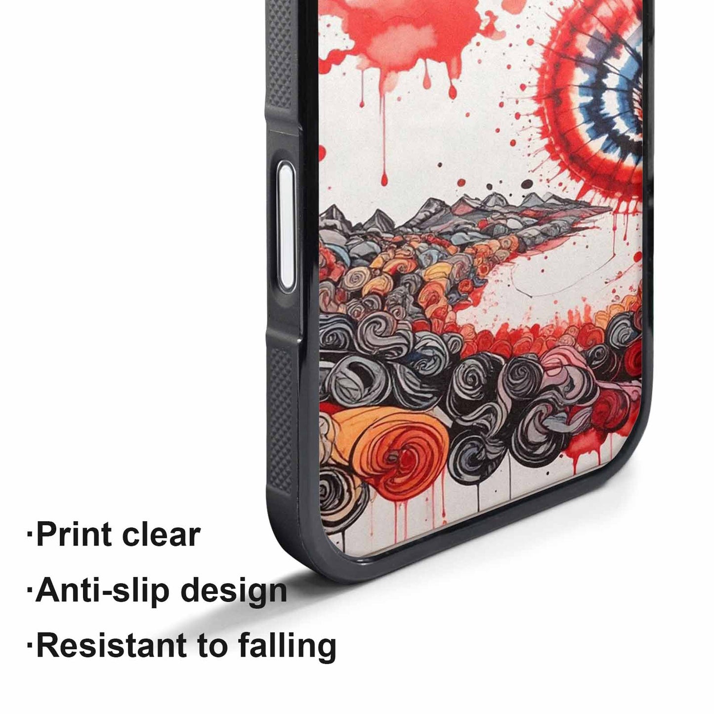 iPhone 17 Pro Max Case — Tie Dye Swirls Black Tie Dye, Custom Made Phone Cover