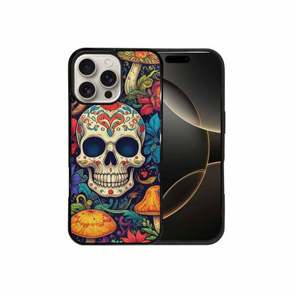 iPhone 16 Pro Max Case — Mushrooms And Skulls, Custom Made Phone Cover