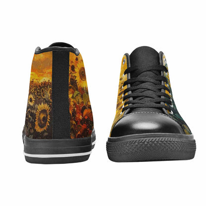 MEN'S Blend Melt Them High Top Canvas Wallpaper Art Custom Shoes