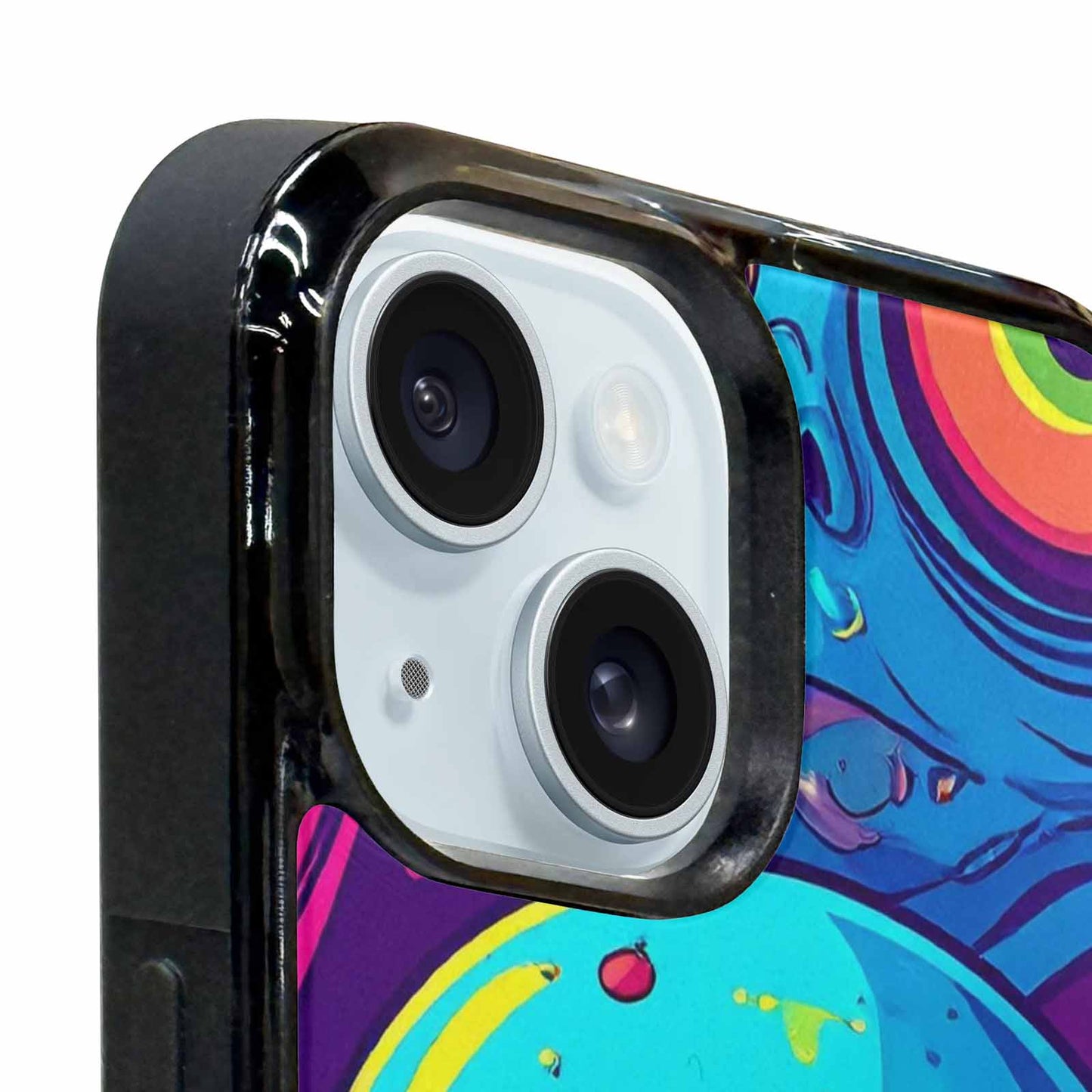 iPhone 15 Plus Case — Alien Ufo Cartoon, Custom Designed Case Cover