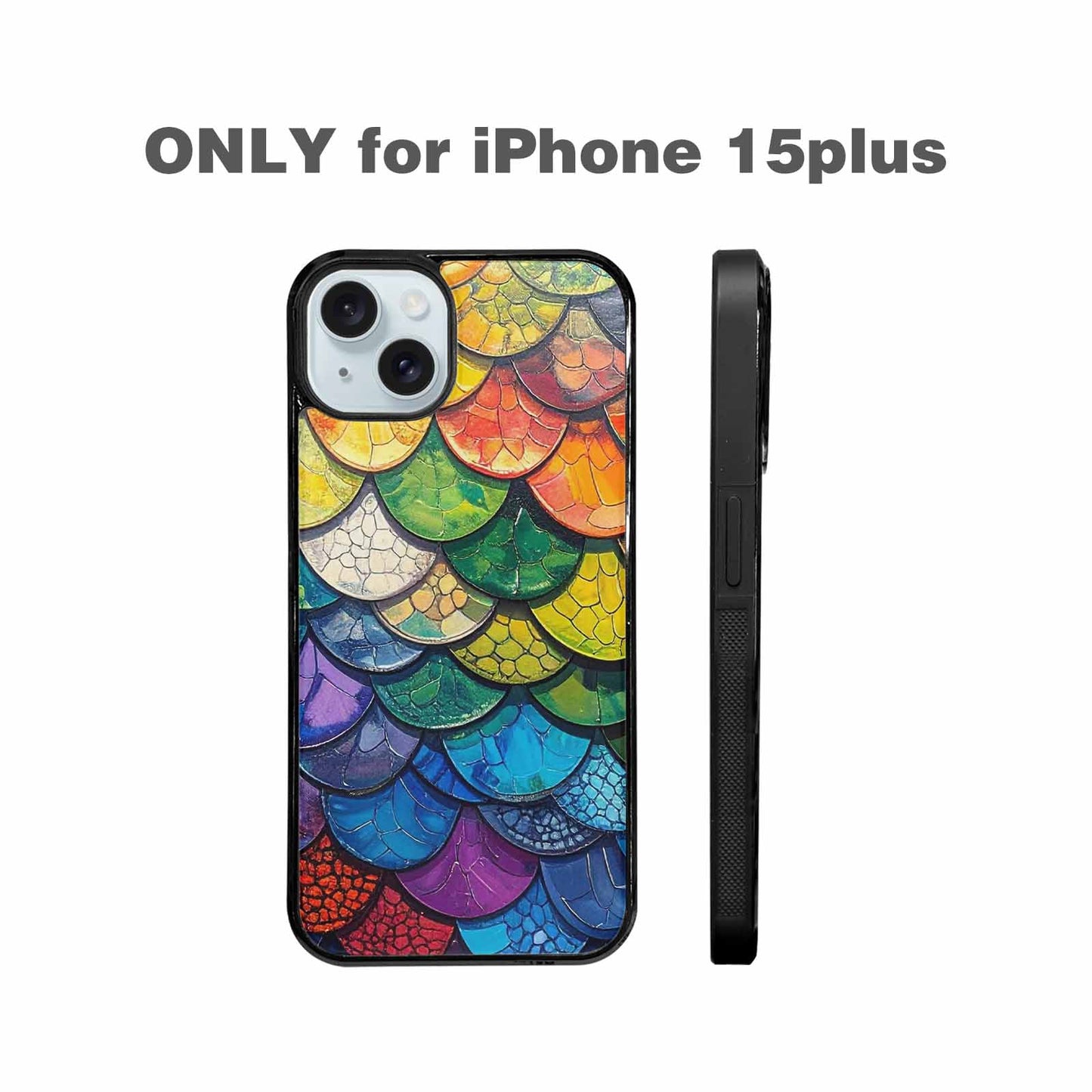 iPhone 15 Plus Case — Reptile Scale Full Color Vibrant Reptile, Unique Phone Case Design