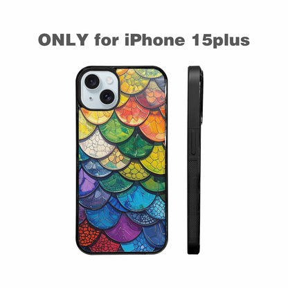 iPhone 15 Plus Case — Reptile Scale Full Color Vibrant Reptile, Unique Phone Case Design