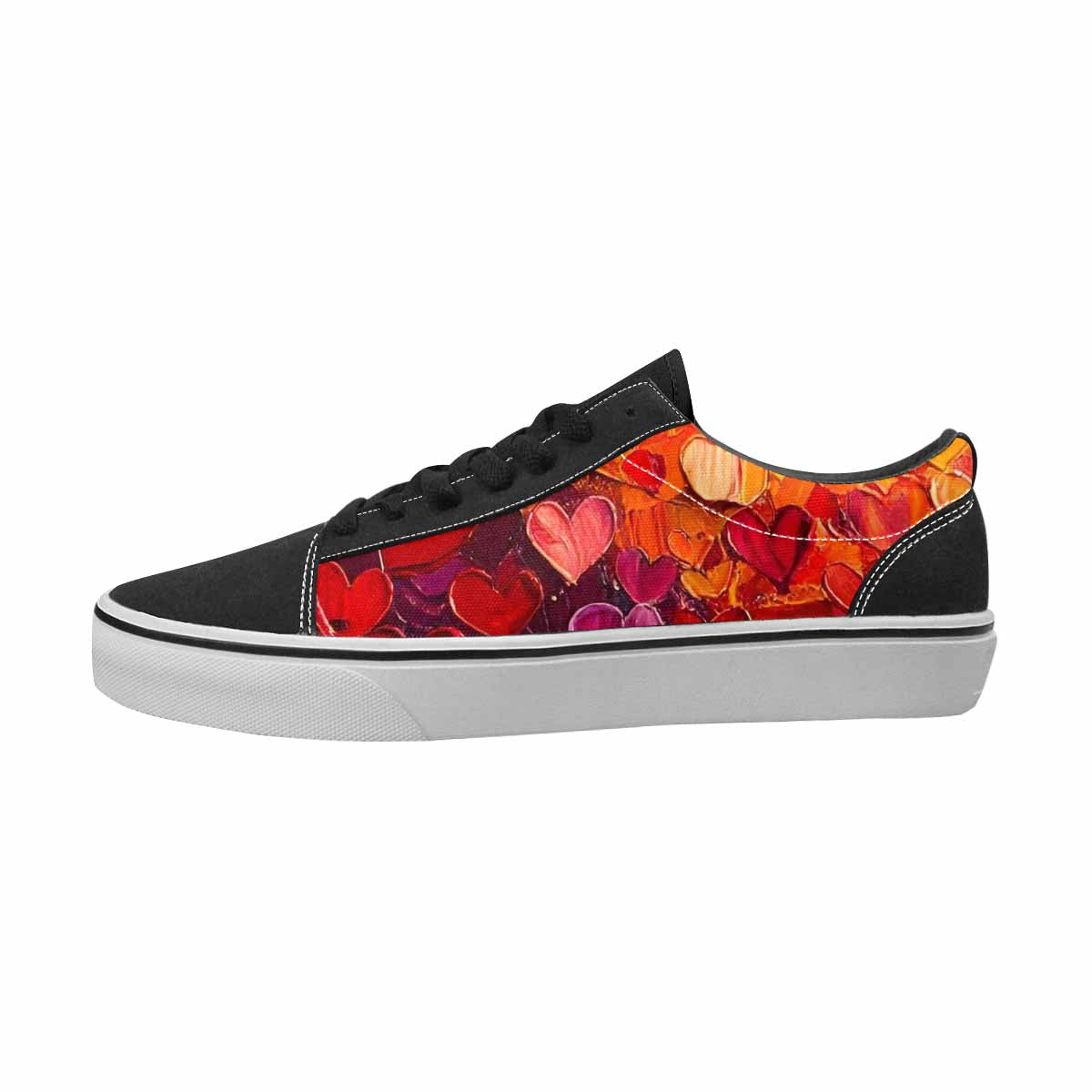 MEN'S Hearts Full Color Canvas Statement Surreal Shoes