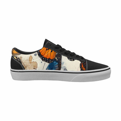 WOMEN'S Butterfly Wing Canvas Lace-Up Neon Fantasy Custom Sneakers