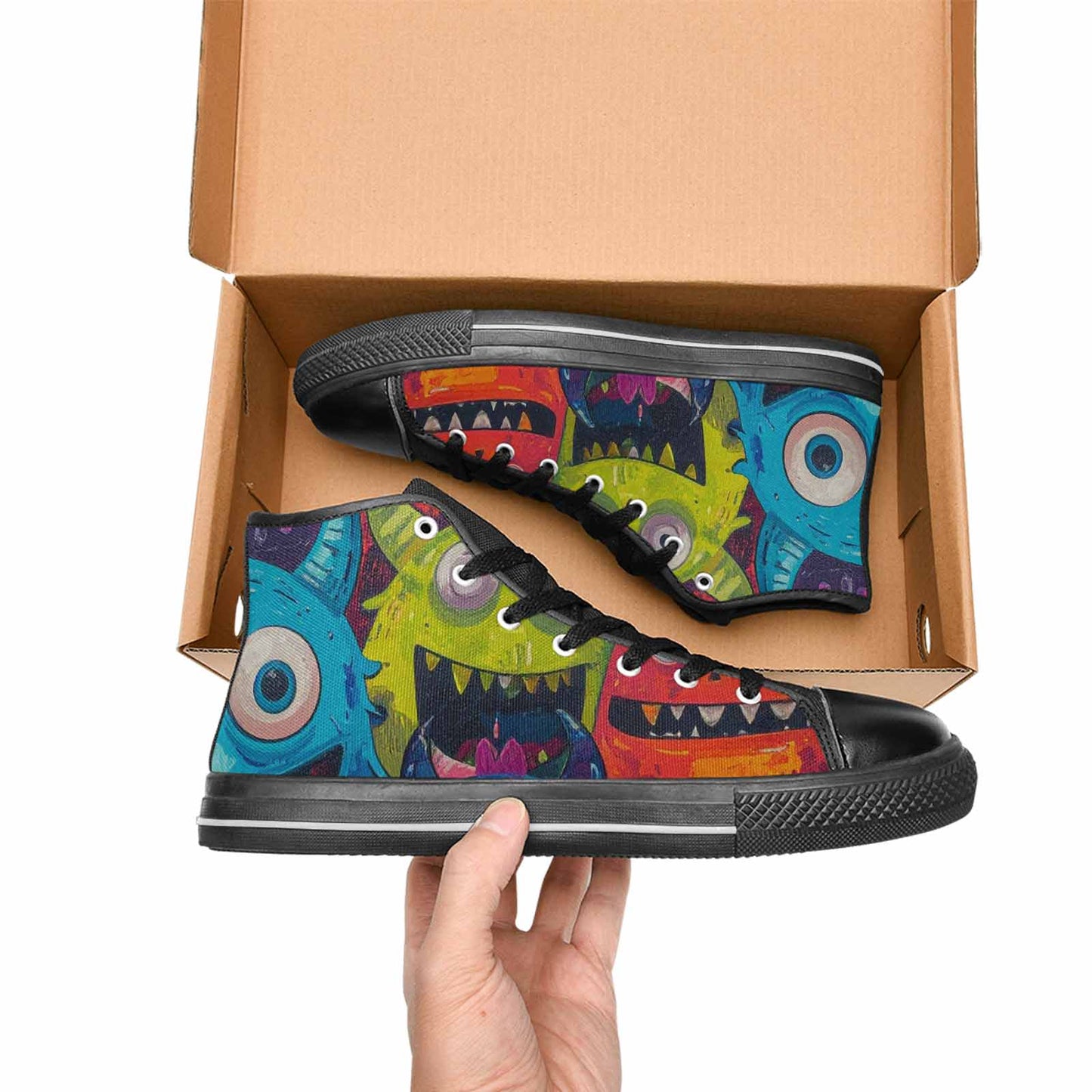 WOMEN'S Goofy Cartoon Monster High Top Canvas Dreamcore Shoes