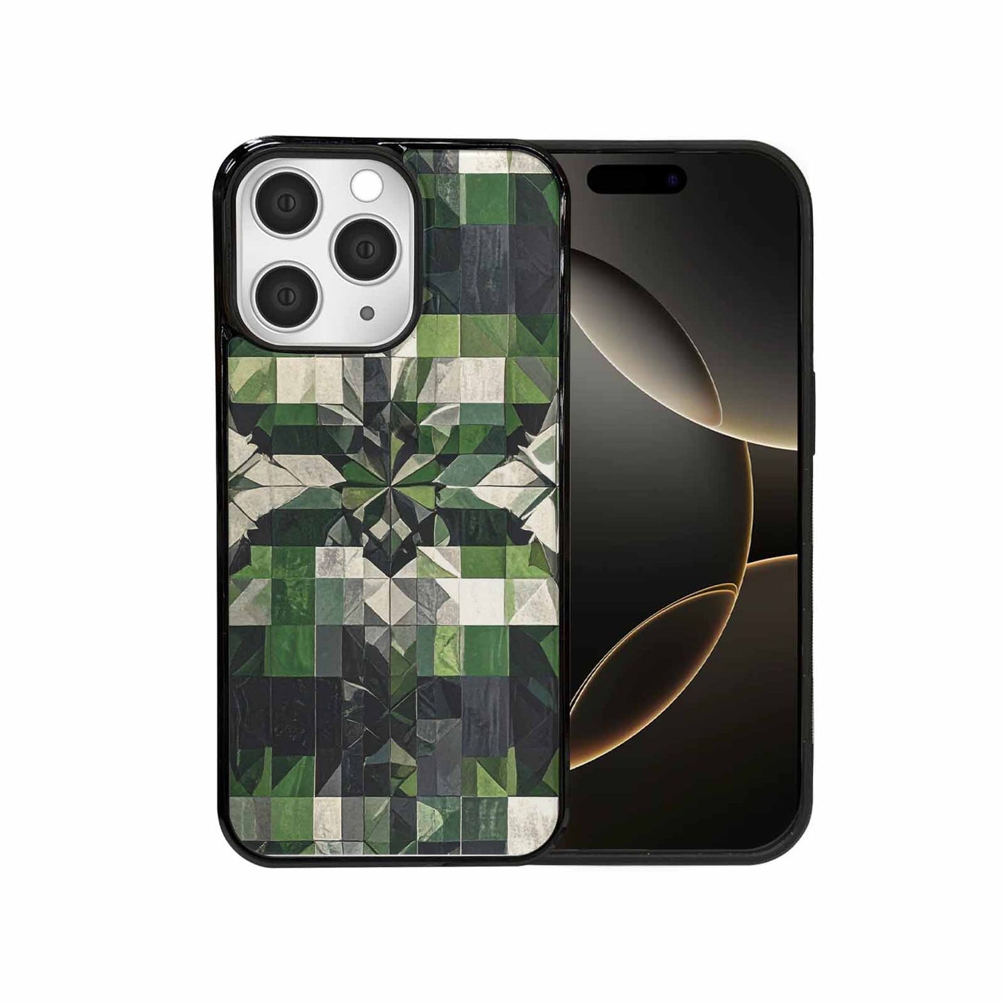 iPhone 15 Pro Max Case — Aromantic Flag Color Theme Small Rainbow, Unique Phone Case Design
