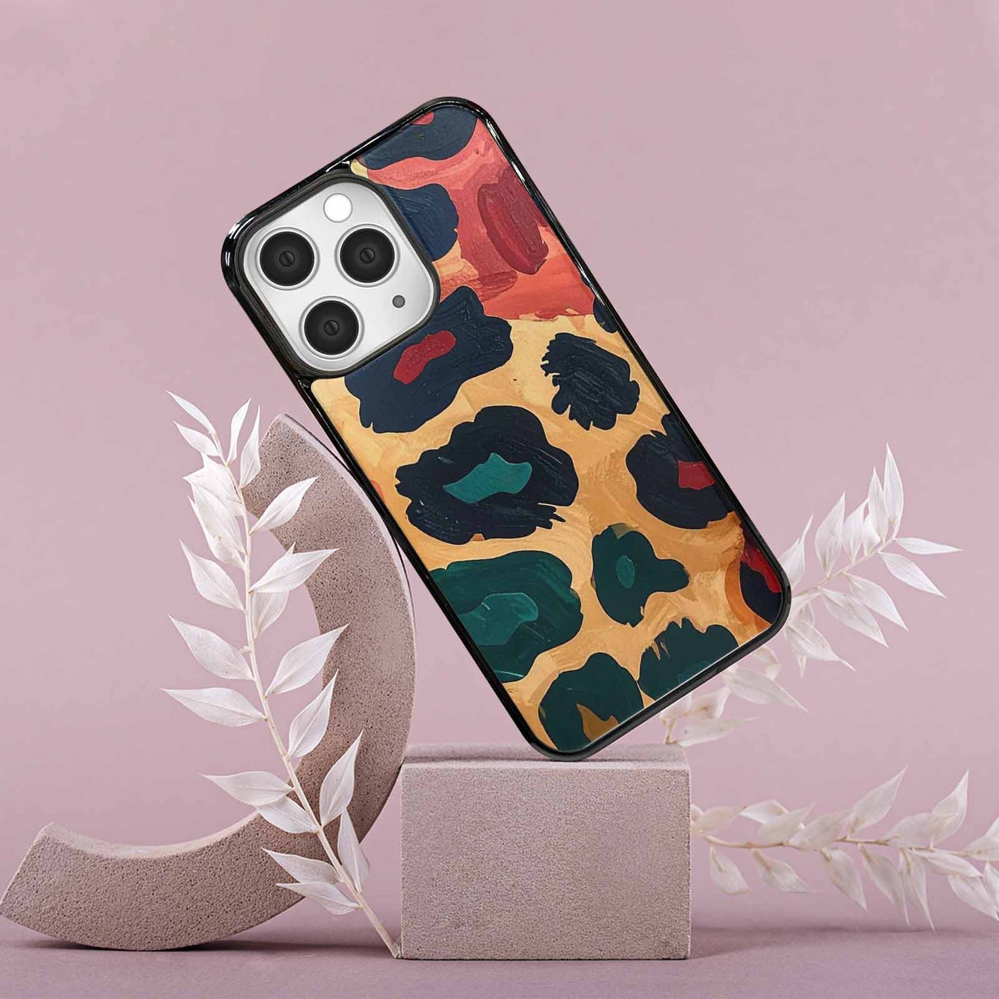 iPhone 15 Pro Max Case — Leopard Wallpaper Print, Custom Print Case Cover