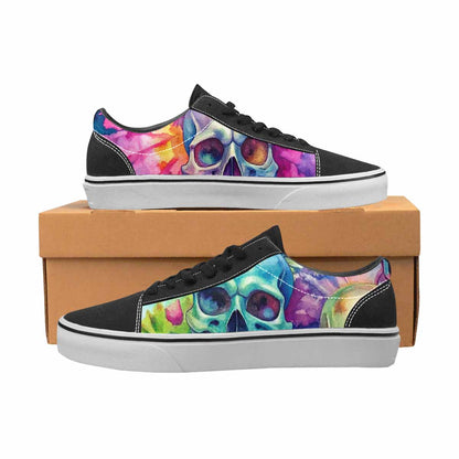 WOMEN'S Tie Dye Skulls Print Canvas Lace-Up Dreamcore Shoes