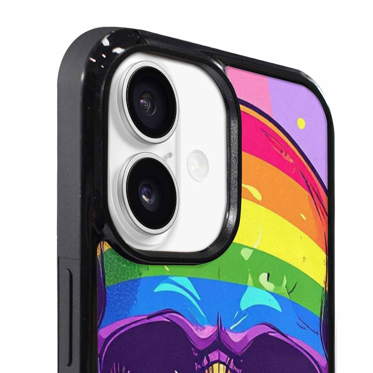iPhone 17 Case — Rainbow Pride Skull Seamless Gothic Skulls, Personalized Phone Case