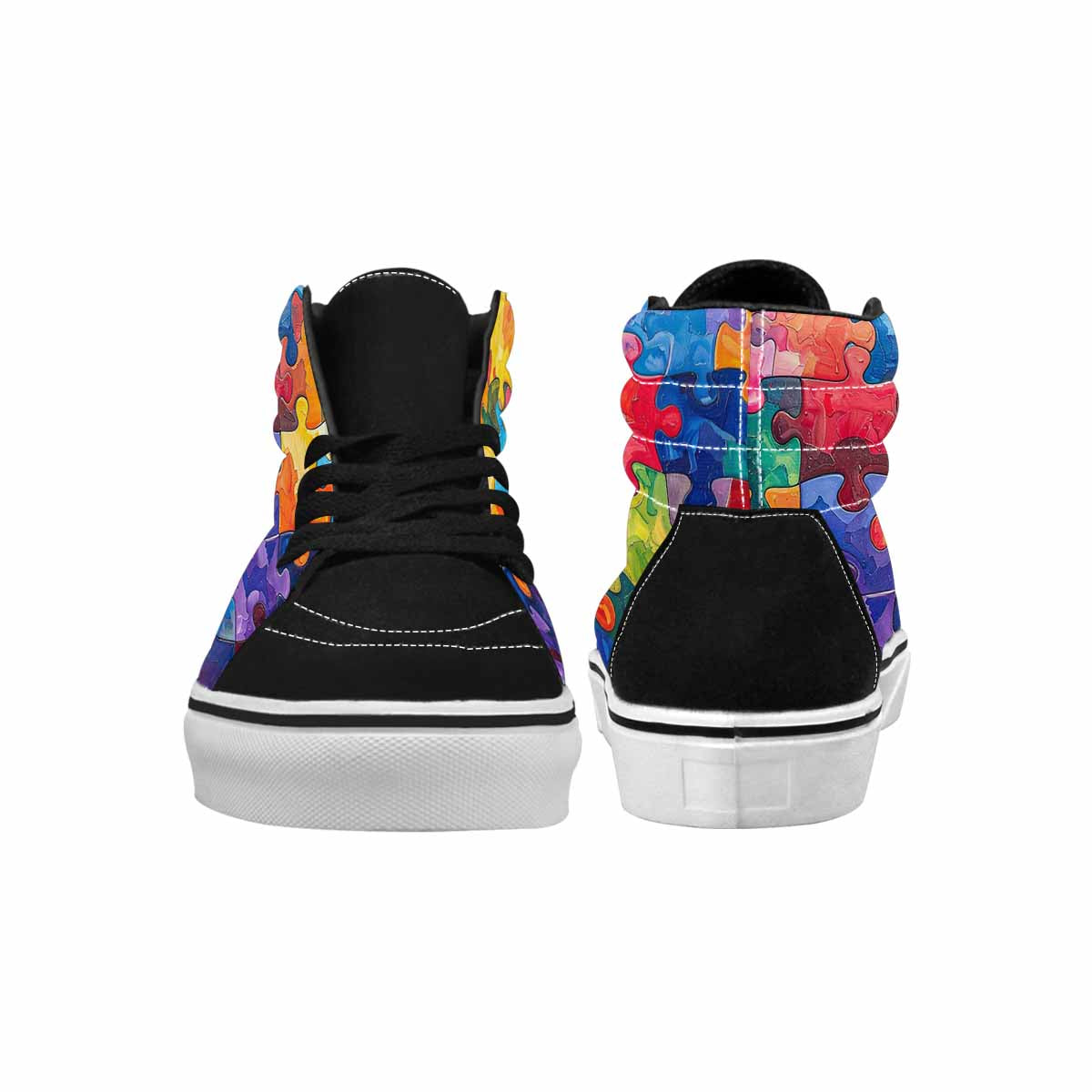 MEN'S Autism Puzzle Pieces High Top Canvas Y2K Shoes