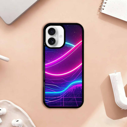 iPhone 17 Case — Neon Cartoon Art Pattern Retro Vintage, Customized Protective Case