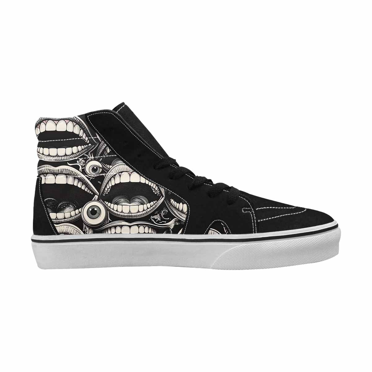 WOMEN'S Googly Cartoon Mouths High Top Canvas Aesthetic Sneakers