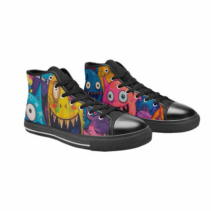WOMEN'S Goofy Cartoon Monster High Top Canvas Dark Academia Custom Shoes