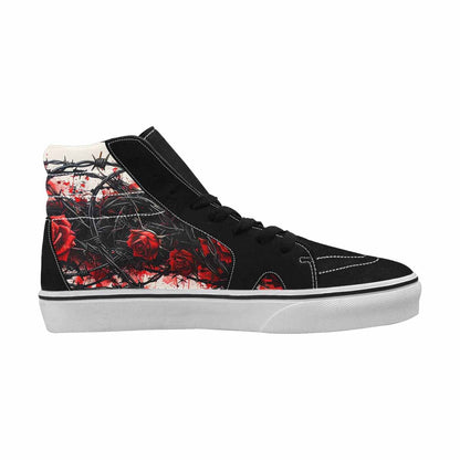 MEN'S Barbed Wire Coil High Top Canvas Kaleidoscope Custom Sneakers