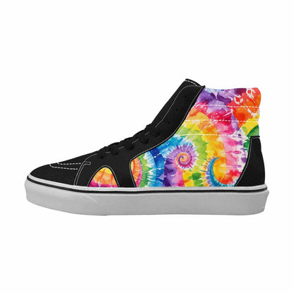 WOMEN'S Tie Dye - High Top Canvas Wallpaper Art Shoes