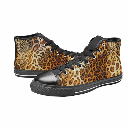MEN'S Animal Print High Top Canvas Grunge Sneakers