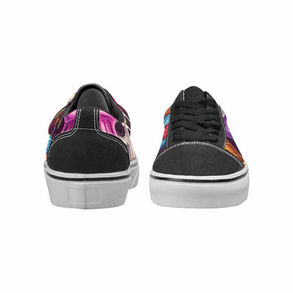 WOMEN'S Ice Cream Monsters  Lace-Up Canvas Vibrant Chaos Custom Sneakers