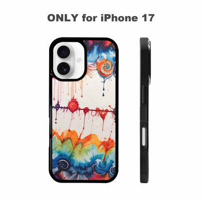 iPhone 17 Case — Tie Dye Swirls Black Tie Dye, Custom Made Phone Cover