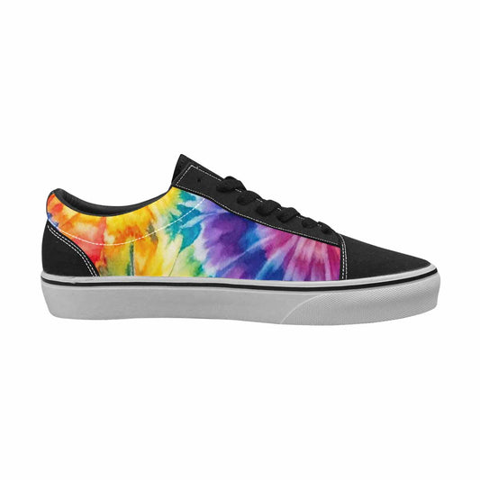 WOMEN'S Tie Dye Swirl Canvas Lace-Up Surreal Custom Sneakers