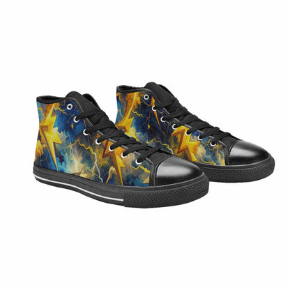WOMEN'S Lightning Bolt High Top Canvas Cottagecore Shoes