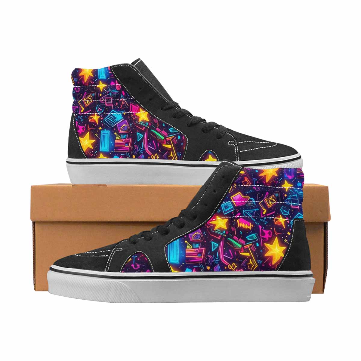 WOMEN'S 80S Retro High Top Canvas Original Design Cottagecore Custom Sneakers