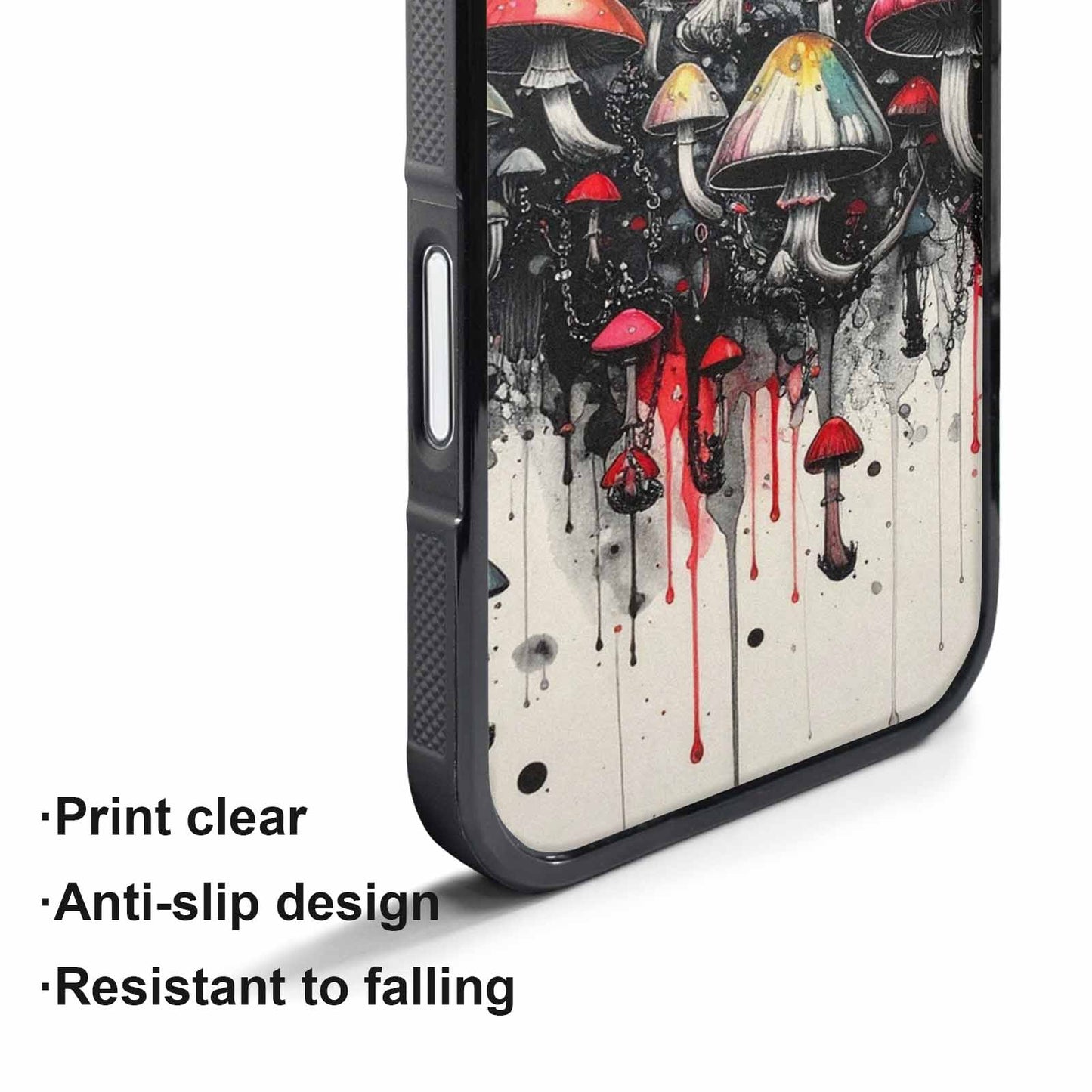 iPhone 17 Pro Max Case — Black &amp; Red Ink Original Art, Custom Phone Case