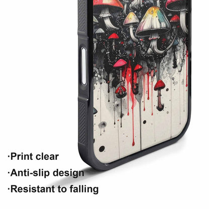 iPhone 17 Pro Max Case — Black &amp; Red Ink Original Art, Custom Phone Case