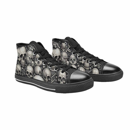 MEN'S Skulls - Classic High Top Canvas Aesthetic Custom Shoes
