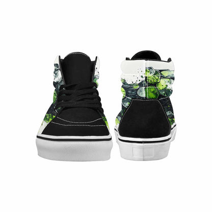 MEN'S Reptile Scale High Top Canvas Neon Fantasy Custom Shoes