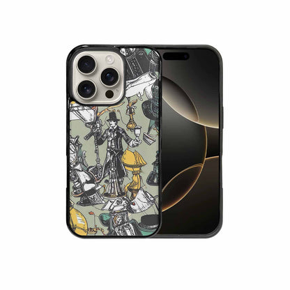 iPhone 16 Pro Case — Noir Spy Silhouette Pen Ink Noir, Personalized Phone Case