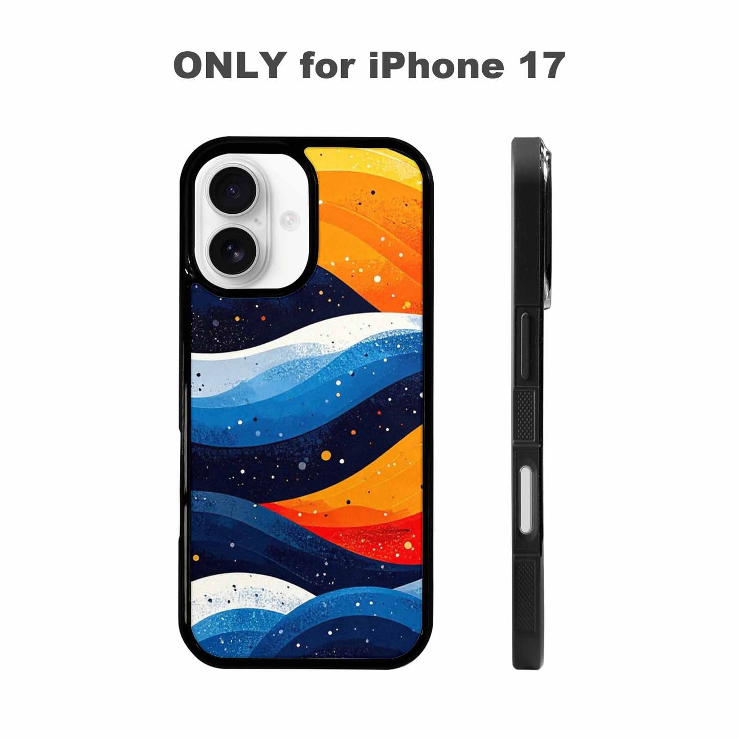 iPhone 17 Case — Glossy Winter Wave Cartoon Cute, Unique Phone Case Design