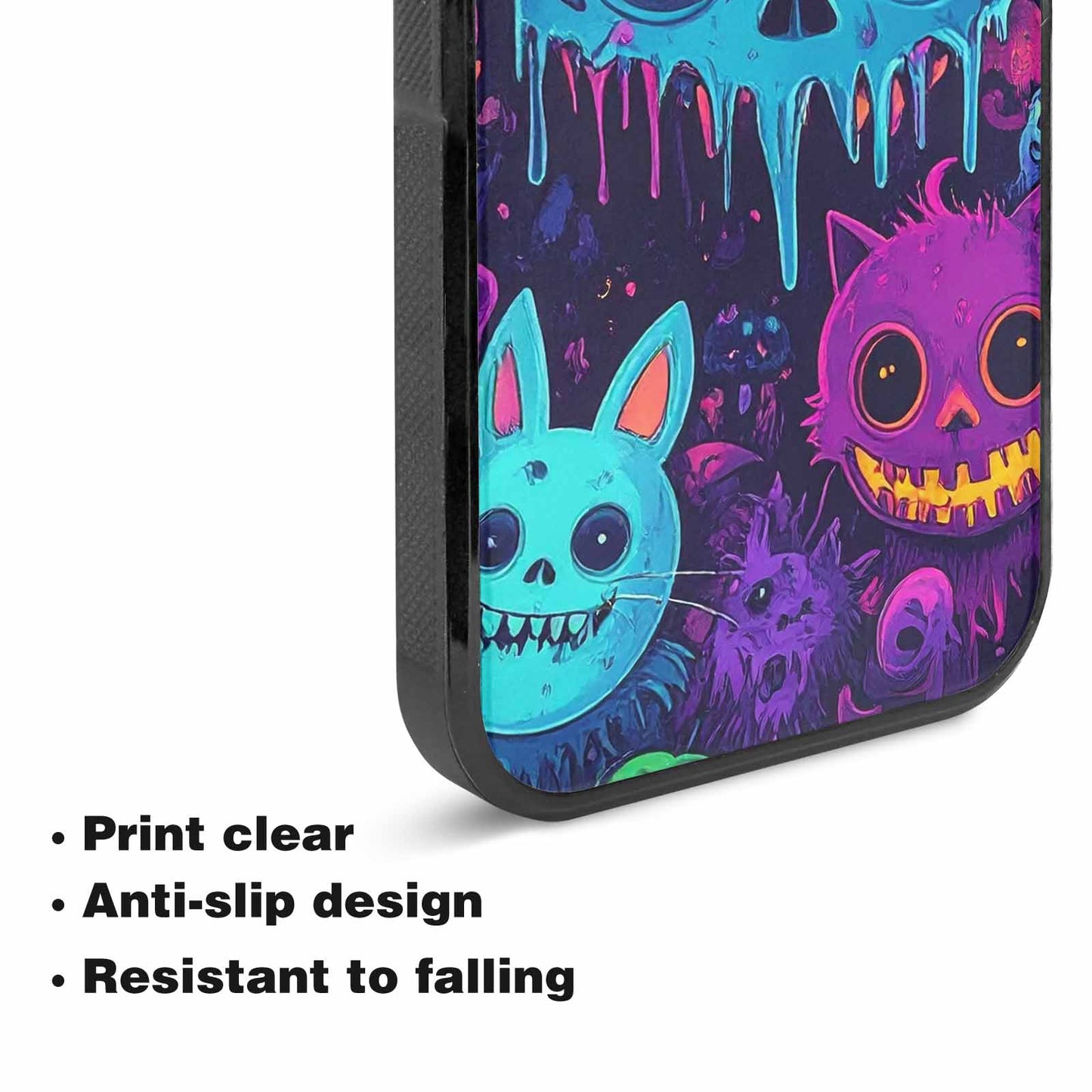 iPhone 15 Plus Case — Mixed Toxic Glow Creature Pattern Hundreds, Personalized Phone Case