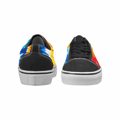 WOMEN'S Tie Dye Drip Canvas Lace-Up Vivid Custom Shoes