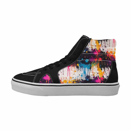 MEN'S Paint Splatter High Top Canvas Dark Academia Custom Sneakers