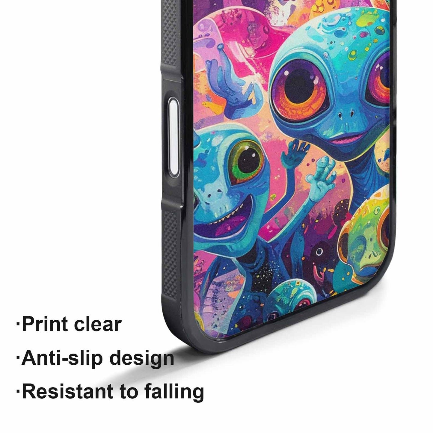 iPhone 17 Pro Max Case — Cartoon Alien Characters Alien Scifi, Custom Art Phone Cover