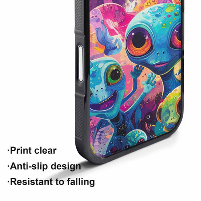 iPhone 17 Pro Max Case — Cartoon Alien Characters Alien Scifi, Custom Art Phone Cover