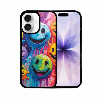 iPhone 17 Case — Smiley Facessmiley Faces Tie Original Art, Custom Printed Phone Case