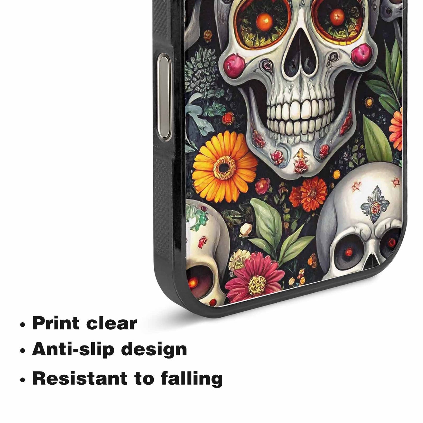 iPhone 15 Pro Max Case — Greyscale Black And White Dark Black, Custom Phone Case