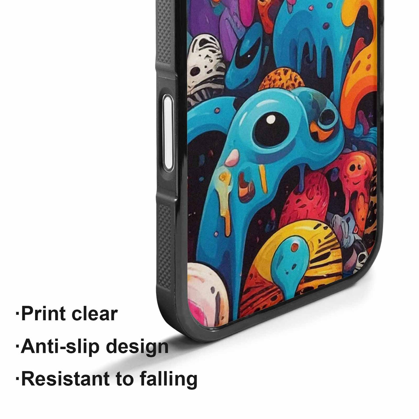 iPhone 17 Case — Melting Aliens Pattern Alien Scifi, Original Design Phone Case