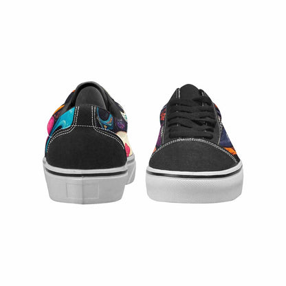 WOMEN'S Skulls (general) Skulls Lace-Up Canvas Vivid Custom Sneakers